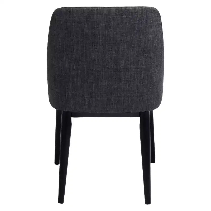 Lot de 2 chaises de salle à manger modernes du milieu du siècle Tintori noires - LumiSource : Rembourrées, pieds en bois, style confort