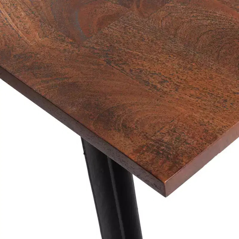 Banc de salle à manger moderne industriel artisanal en bois de manguier Pisgah marron/noir - Christopher Knight Home : Cadre en fer, places assises pour 2