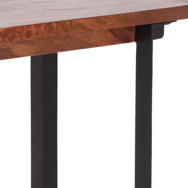 Banc de salle à manger moderne industriel artisanal en bois de manguier Pisgah marron/noir - Christopher Knight Home : Cadre en fer, places assises pour 2