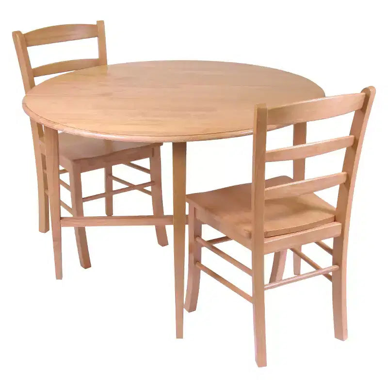 3pc Hannah Dining Set Wood/Light Oak - Winsome