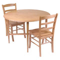 3pc Hannah Dining Set Wood/Light Oak - Winsome