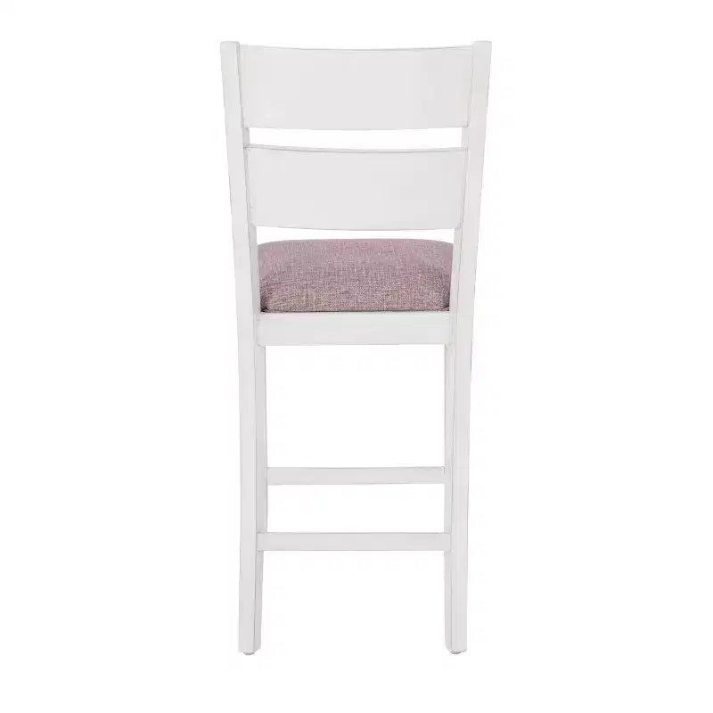 Ensemble de salle à manger rectangulaire 6 pièces Bruner de hauteur comptoir Powell, blanc
