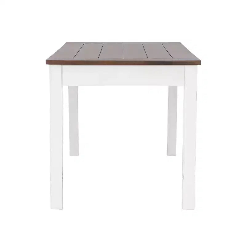 Ensemble de salle à manger rectangulaire 6 pièces Bruner de hauteur comptoir Powell, blanc