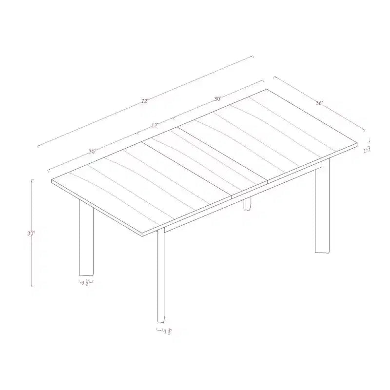 Table de salle à manger extensible moderne Bombelli noire - Threshold™ : bois d'hévéa, piètement à 4 pieds, 6 places