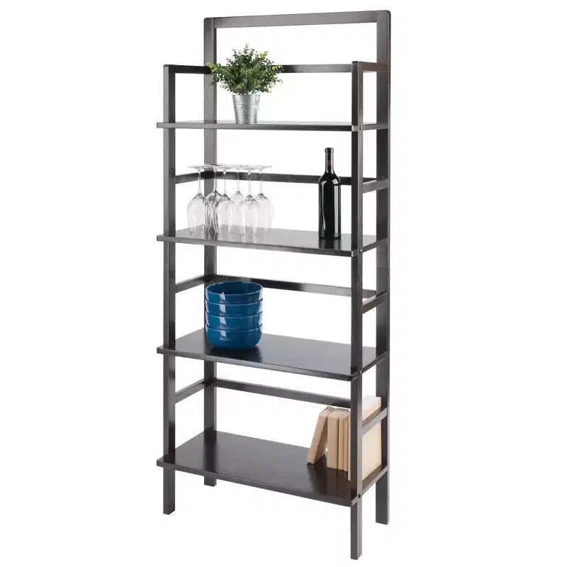 Dessertes de cuisine Winsome Aiden Bakers Rack : Rangement à 4 niveaux, tablettes en bois composite, organisateur de cuisine