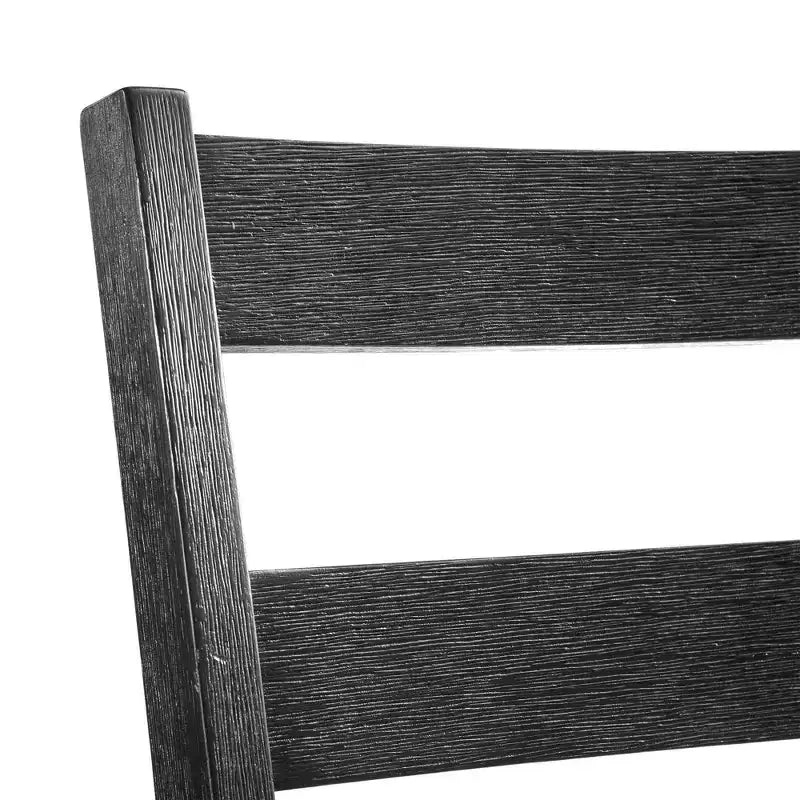 Picket House Furnishings Ensemble de 3 pièces Tuttle Table de salle à manger extensible à abattant et 2 chaises gris/noir : Forme rectangulaire moderne, chaises rembourrées