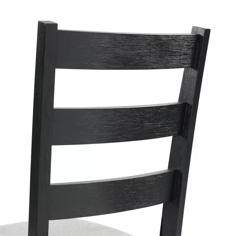 Picket House Furnishings Ensemble de 3 pièces Tuttle Table de salle à manger extensible à abattant et 2 chaises gris/noir : Forme rectangulaire moderne, chaises rembourrées
