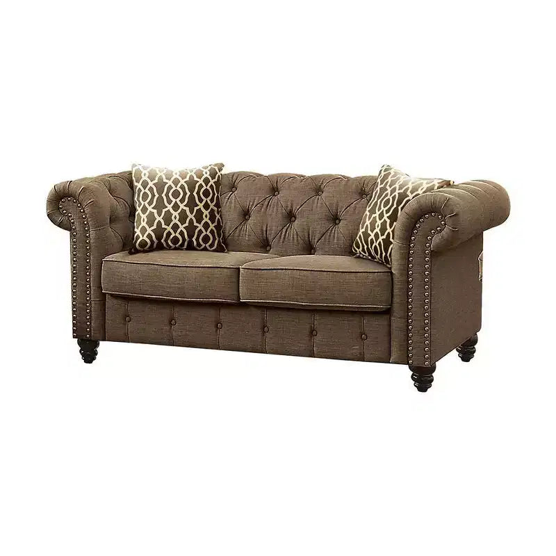 Acme Furniture Aurelia Sofa Brown Linen