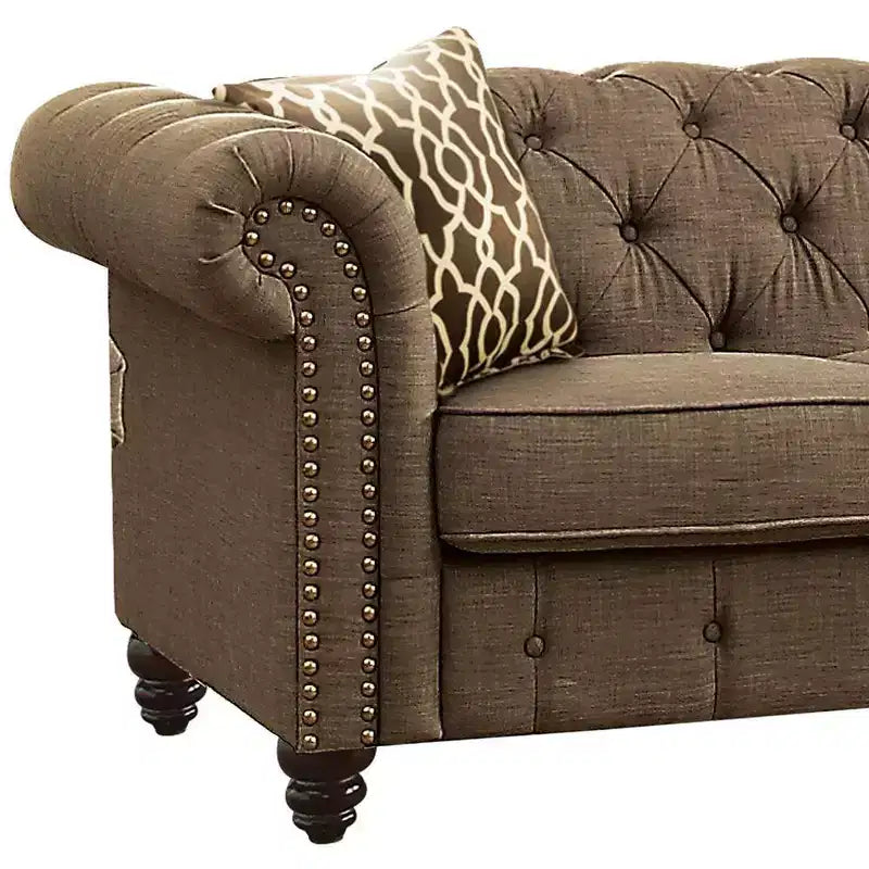 Canapé Aurelia en lin marron Acme Furniture