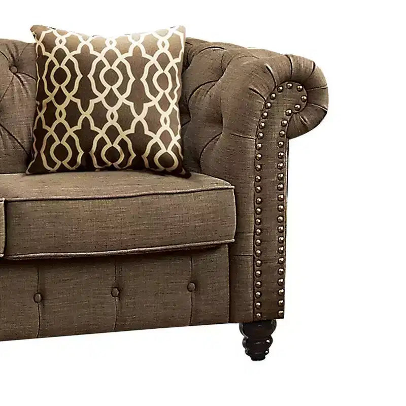 Canapé Aurelia en lin marron Acme Furniture