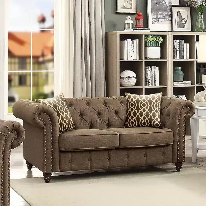 Canapé Aurelia en lin marron Acme Furniture