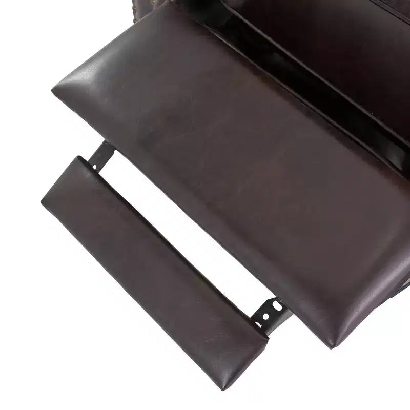 Fauteuil de relaxation Walder en cuir reconstitué avec dossier inclinable marron – Christopher Knight Home : Dossier à oreilles élégant, cadre en bois dur