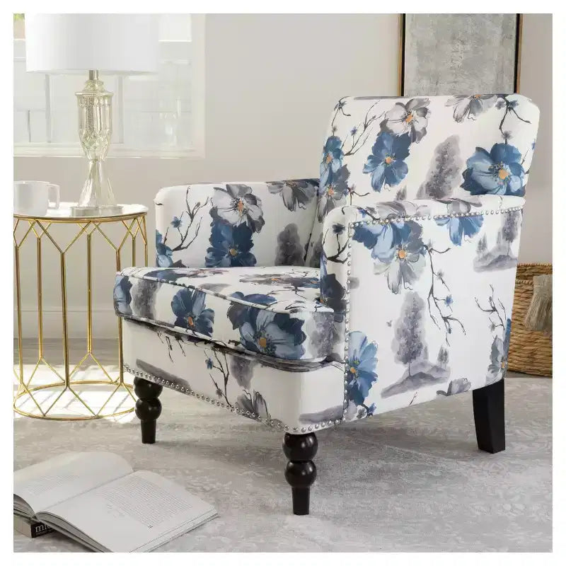 Boaz Upholstered Club Chair - Floral Print - Christopher Knight Home