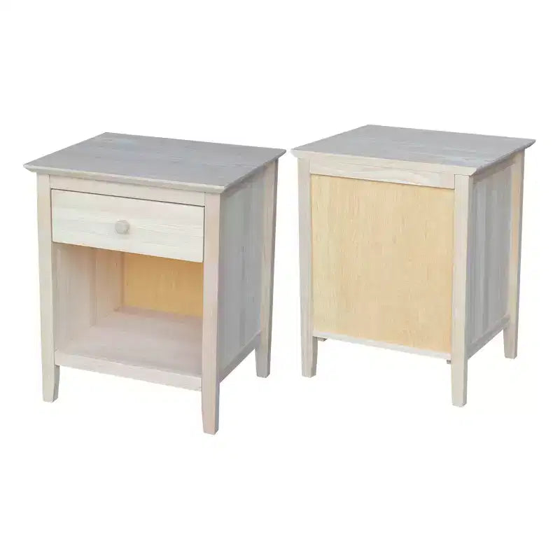 Table de chevet 19,5 pouces non finie – International Concepts