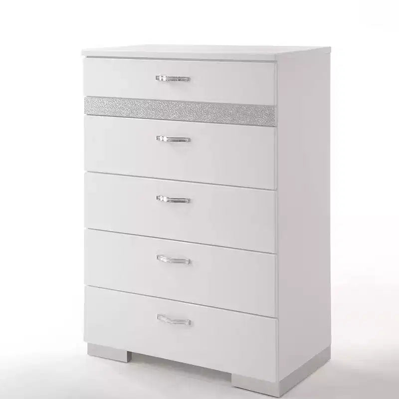 Acme Furniture Naima Ii Dresser White High Gloss Finish