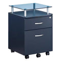Rolling and Locking File Cabinet Gray - Techni Mobili: Secure MDF Office Storage, 5 Casters, Lockable Drawers