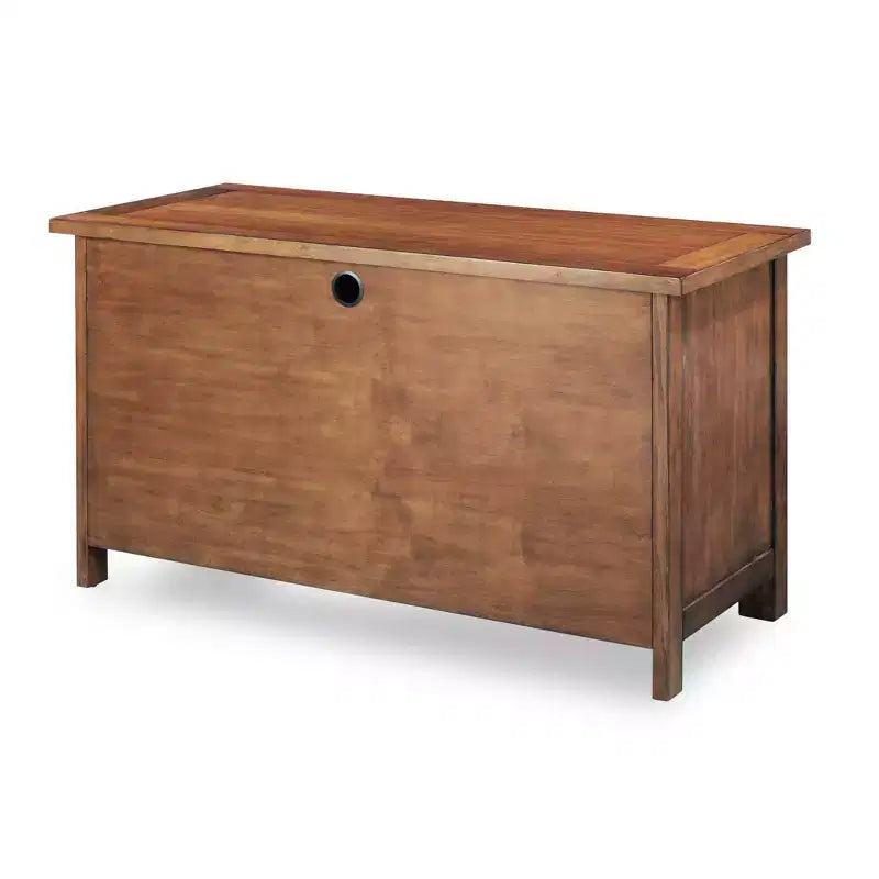 Tahoe Executive Pedestal Desk - Aged Maple - Home Styles: Hardwood, Mid-Century Modern Office Furniture