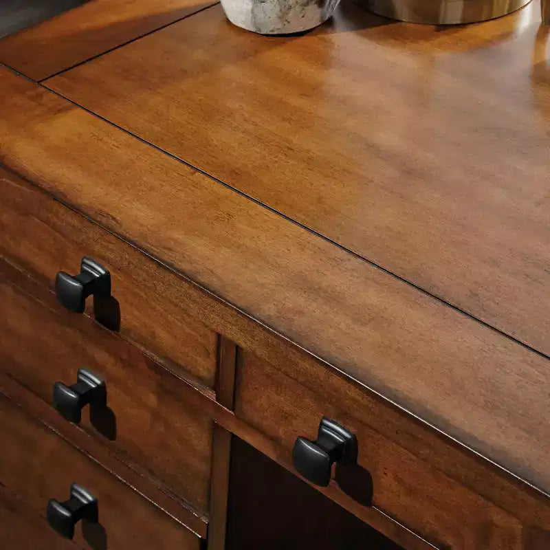 Bureau piédestal Tahoe Executive – Érable vieilli – Home Styles : Bois dur, mobilier de bureau moderne Mid-Century