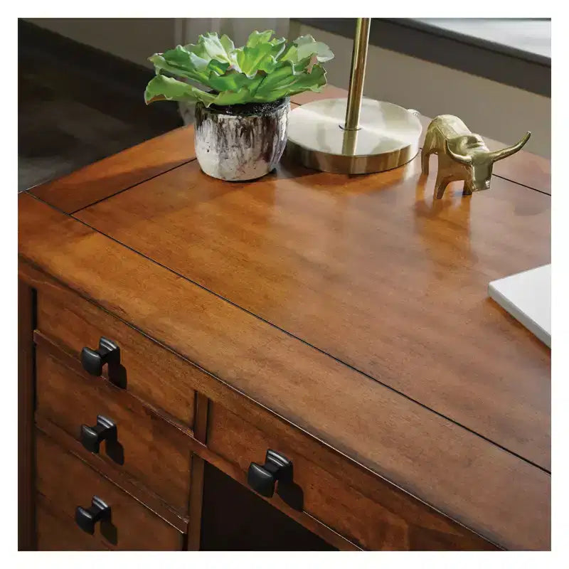Bureau piédestal Tahoe Executive – Érable vieilli – Home Styles : Bois dur, mobilier de bureau moderne Mid-Century