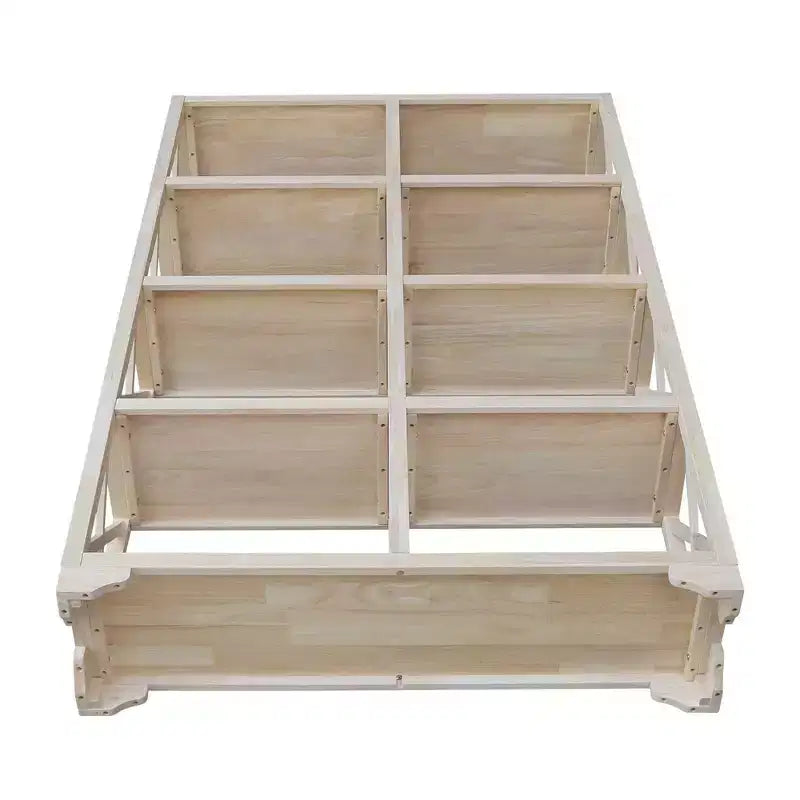 Séparateur de pièce inachevé à 8 étagères de 71,9 po – International Concepts : Bibliothèque de style Ferme, cadre en bois dur