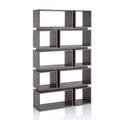 Willett 65.25" Contemporary Decorative Display Cabinet Distressed Gray - HOMES: Inside + Out: Modern Maze-Style Shelving, Open Back