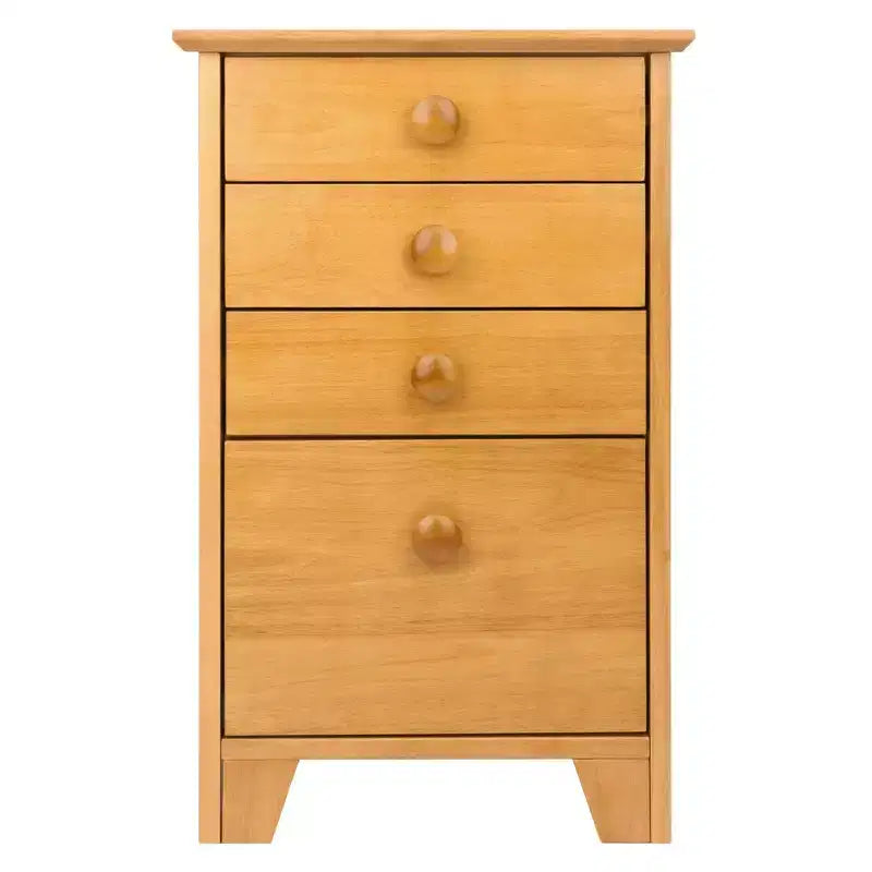 Meuble de classement 4 tiroirs studio brun miel - Winsome : Rangement vertical, bureau à domicile, compatible avec les bureaux en L