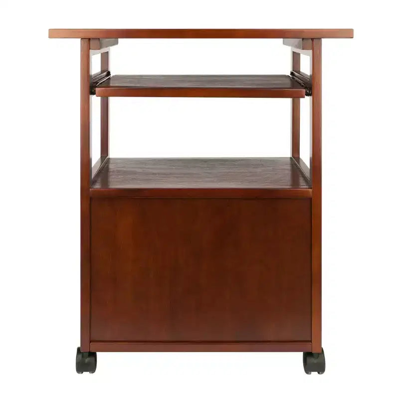 Support d'imprimante Piper Noyer - Winsome : Meubles de bureau modernes du milieu du siècle, Composite MDF, Capacité 22,7 kg
