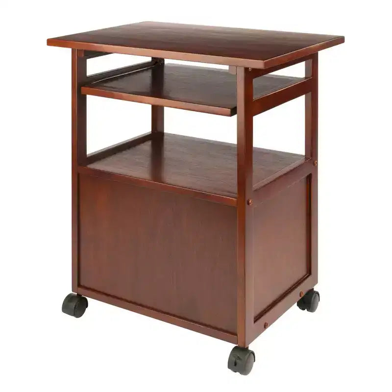 Support d'imprimante Piper Noyer - Winsome : Meubles de bureau modernes du milieu du siècle, Composite MDF, Capacité 22,7 kg