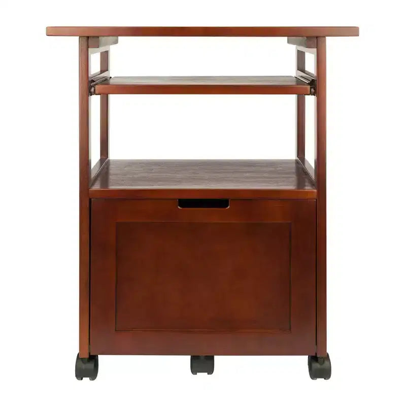 Support d'imprimante Piper Noyer - Winsome : Meubles de bureau modernes du milieu du siècle, Composite MDF, Capacité 22,7 kg