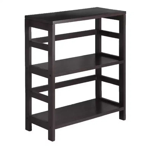 Étagère de rangement 4 pièces Capri avec paniers pliables en tissu Espresso Brown/Black - Winsome : Milieu du siècle moderne, Bois composite