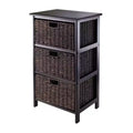 28.62" Omaha Storage Rack with Baskets Black - Winsome