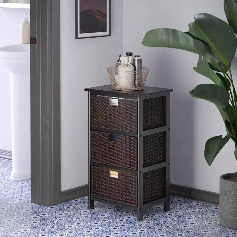 Étagère de Rangement Omaha 72,6 cm avec Paniers Noir - Winsome