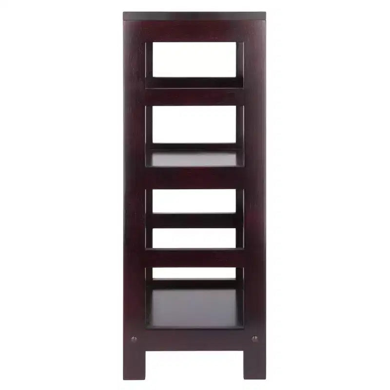 Étagère ou bibliothèque étroite à 2 niveaux Leo, 74,2 cm, finition expresso - Winsome