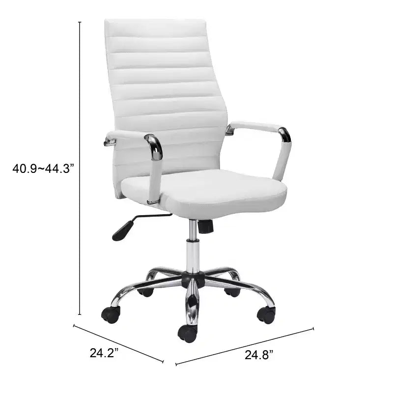 Chaise de bureau Polaris blanche - ZM Home