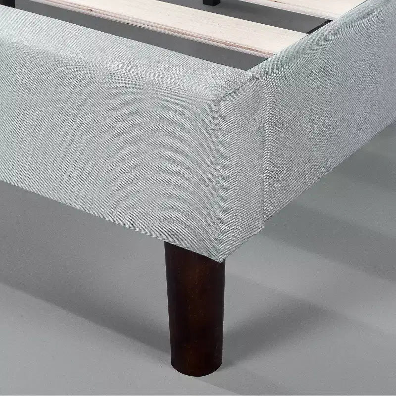 Base de lit plateforme rembourrée Zinus King Shalini Gris clair
