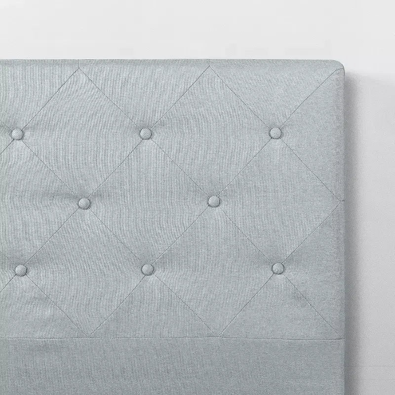Base de lit plateforme rembourrée Zinus King Shalini Gris clair