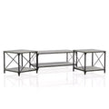 HOMES: Inside + Out 3pc Rosslea Coffee Table and 2 End Tables Set Black/Gray