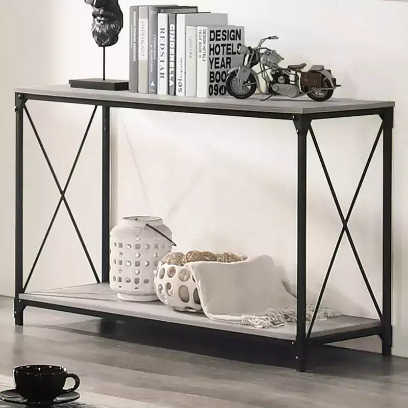 SALON : Table basse 3 pièces et 2 tables d'appoint Rosslea noir/gris
