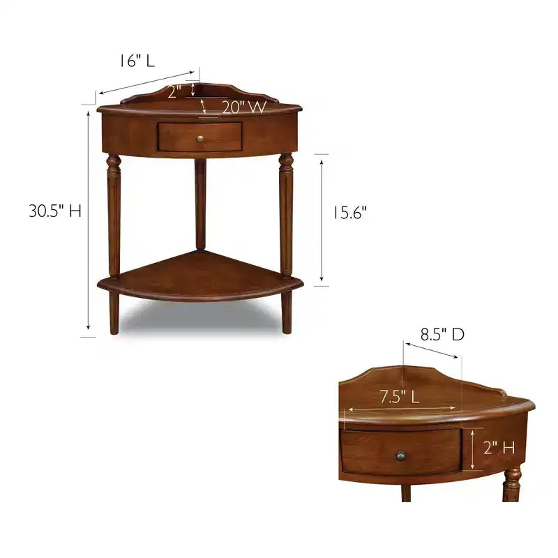 Petits coups de cœur - Étagère d'angle marron - Leick Home