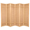 6 ft. Tall Jute Shoji Screen - Natural (6 Panels)