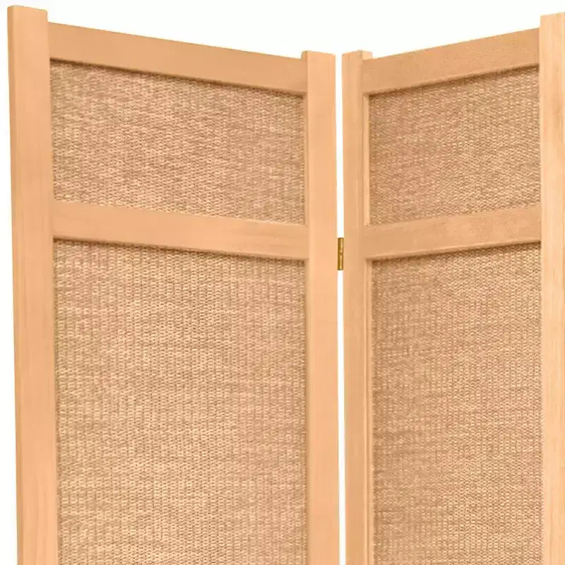 Paravent shoji en jute de 1,80 m – Naturel (6 panneaux)