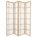 6 ft. Tall Double Cross Shoji Screen - Natural (4 Panels)