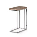 Lucia Chairside End Table Brown - Steve Silver: Chrome Frame, Wood Top, Space-Saving Design
