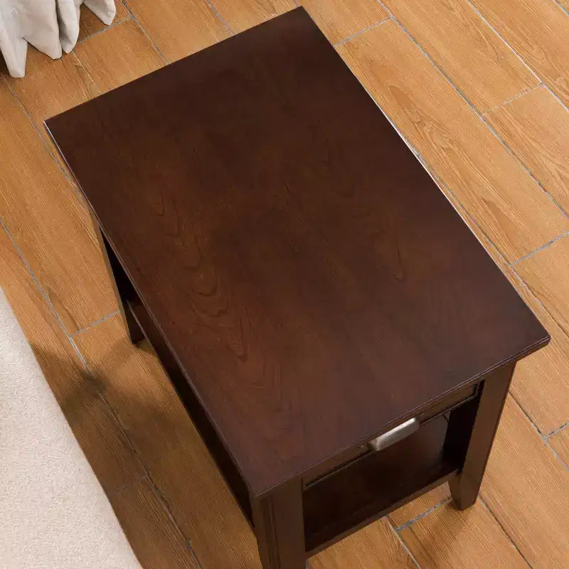 Table d'appoint Laurent Drawer Chairside en cerisier chocolat - Leick Home