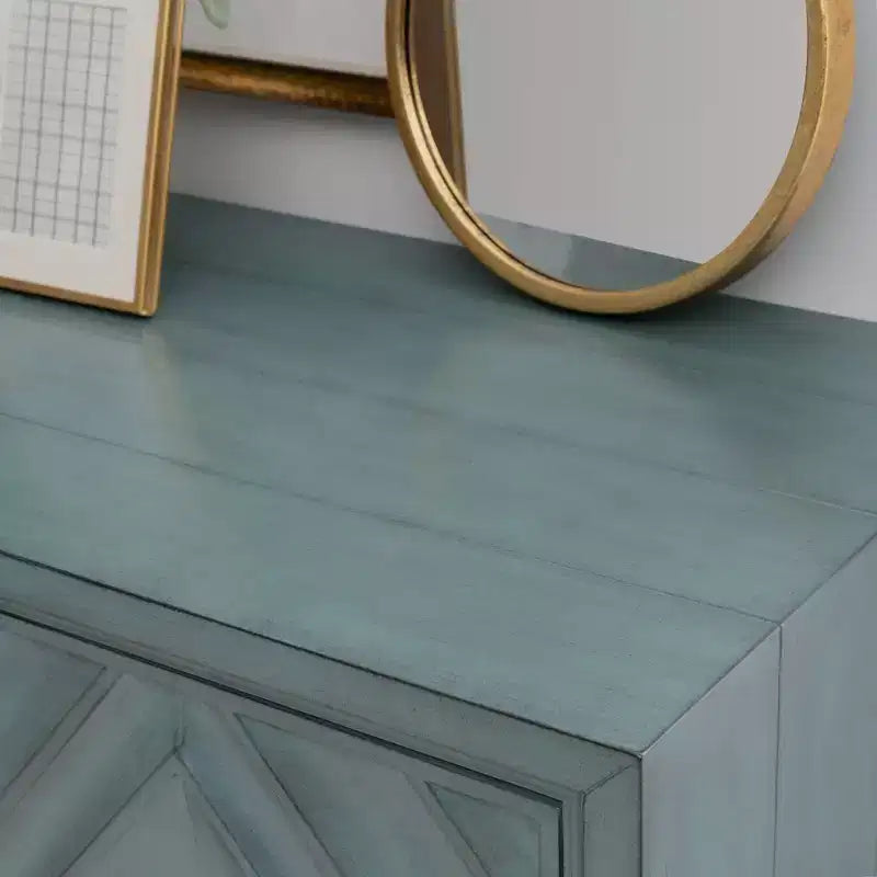 Armoire Jaylan Diamond bleue à 2 portes Powell