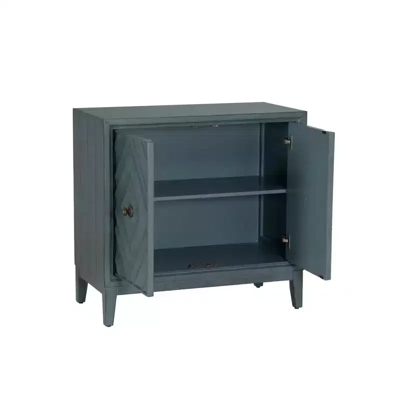 Armoire Jaylan Diamond bleue à 2 portes Powell