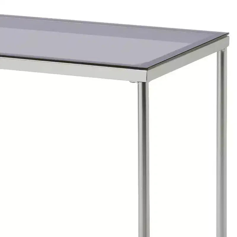 Acme Furniture Table Console Adelrik en Verre avec Finition Chromée