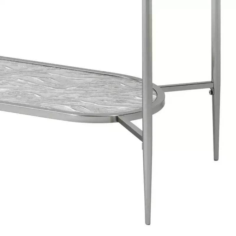 Acme Furniture Table Console Adelrik en Verre avec Finition Chromée