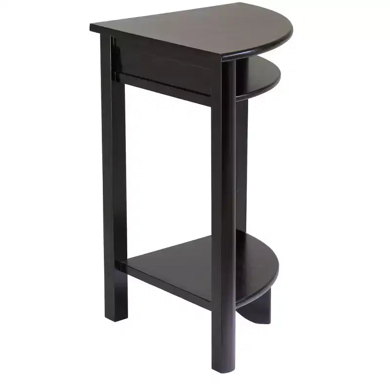 Table d'angle Liso, rangement cube et étagère - Expresso foncé - Winsome