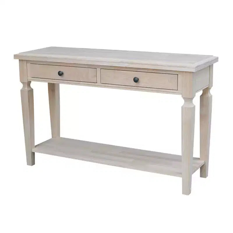 Vista Console and Sofa Table Natural - International Concepts: Durable Parawood, Modern Rectangle Design